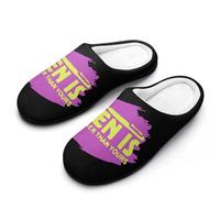 Pen Is Bigger Than Yours Mens Winter Warm Slippers Rubber Sole Comfortable Cotton House Shoes For Daily Wear 7-8（40-41）