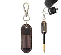 Pen Lanyard Clip - Portable Anti-Lost Leather Strap, Retractable ID Badge Holder, Reliable Material | Pen Pencil Holder Keychain for Office School Hospital, Cafe Bedside Dorm Hotel Room Tabletop Desk