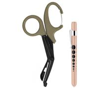 Pen Light for Nurses & Medical-Scissors, LED Penlights with Pupil Gauge, 7.5Inch Bandage Scissor EMT Shears,A