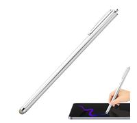 Pen on Tablet - Touch Screen Pen, Tablet Stylus | Capacitive Touch Screen Pen, Soft Tip Stylus for Phone, Precise Stylus for Artists, Silver Fiber Stylus Board