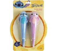 Pen Pack of 2 Stitch - Set of 2 Decorative Pens with Stitch Design, Soft Ink and Ergonomic Body for School Writing, Office or Children's Gift Original and Fun, Stitch, licence
