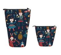 Pen Pouch Bag Women's Nutcracker Ballet Xmas Dance Standing Pencil Case Big Capacity Supplies Box Practical Pencil Pouch for Gifts, School, Girls