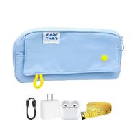 Pen Pouch, Large Bag for Travel, Zippered Waterproof with Space, Multi Use Feature, Simple Use Function, Makeup Tool, Art Accessory for Classroom Women and Kids, 8.27x3.15x3.94 Inches