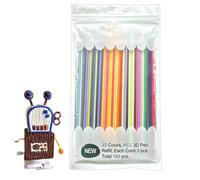 Pen Refills for 3D Doodler Start, 3D Pen Refills Sticks Pen Refills for 3D Doodle, 2.5 Mm 3D Pen Filament Refills, 160PCS 32 Colors Refill Packs for 3DOODLER1