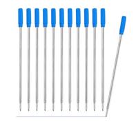Pen Refills for Ballpoint Pens (12 Pieces), 11,6 cm Replaceable Metal Ballpoint Pen Refills, for Work School Writing Stationery Office Supplies, Blue
