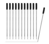 Pen Refills for Ballpoint Pens (12 Pieces), Replaceable Metal Ballpoint Pen Refills, For Work School Writing Stationery Office Supplies, 11,6 cm, Black