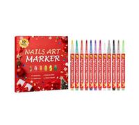 Pen Set - Nail Pens | Dotting Tools, Quick Paint, 12 Vibrant Colours Your Manicure Experience, 3D Suitable for Gel, Quick Drying, Dot Liner