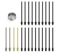 Pen Tips Compatible with Remarkable 2/1 Stylus,Replacement Nibs for Marker Pen/Marker Plus Pen,Includes Removal Tool (Black -4 PCS Metal + 10 Rounded + 10 Pointed Tips)