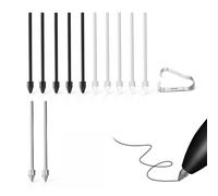 Pen Tips Replacement for Kindle Scribe Pen 12PCS, Nibs Compatible with Remarkable 1/2 Plus Stylus 4096 Levels Pressure with Pencil Clip(No Worn Out 2 Titanium Tips 5 Felt nibs and 5 Plastic Tips）