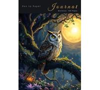 Pen to Paper Journal Nocturne 120 Pages: A5 Writing lined book memoir Bird fantasy theme 11 : Designed by Aetherial Moon