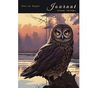 Pen to Paper Journal Solitude 120 Pages: A5 Writing lined book memoir Bird fantasy theme 12 : Designed by Aetherial Moon