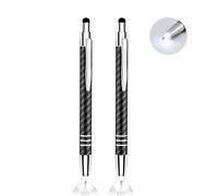 Pen with Light, 3-in-1 Lighted Tip Pen with Capacitive Stylus (LED Light + Ballpoint Pen+ Stylus) Light Up Pen LED Penlight Lighted Pens for Writing in The Dark, 2 Pieces (White Light)