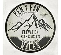 Pen y Fan, Brecon Beacons, Wales Decorative Vinyl Sticker M574