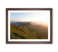 Pen Y Fan In The Brecon Beacons Wales Modern Art Framed Print Walnut A4
