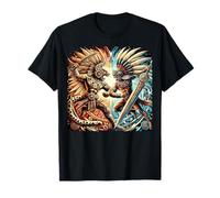 Penachos Aztecas Mexico Aztec Warrior Costume Mayan Jaguar T-Shirt