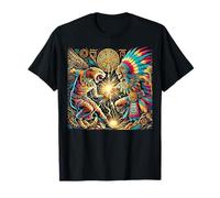 Penachos Aztecas Mexico Aztec Warrior Costume Mayan Jaguar T-Shirt
