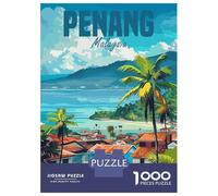 Penang Beach Scene 1000 Piece Jigsaw Puzzle Jigsaw Puzzle for Adults Tropical Coastline Relaxation Home Decoration Gift 38x26cm/1000pcs