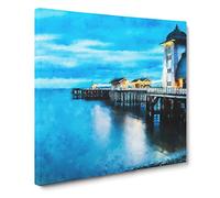 Penarth Pier Pavilion In Wales Canvas Print | Gallery Wrapped 30mm Frame Wall Art | 14x14 inches | Ready to Hang | Modern Architecture Picture | Living Room Bedroom Lounge Office