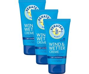 Penaten Baby Little Helper Wind & Weather Cream 75 ml/Rich Moisturising Cream with Calendula for Sensitive Skin (3 x 75ml)