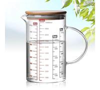 Penbinmall 1L Borosilicate Glass Measuring Cup, Transparent, 1 Piece, Perfect for Baking, Cooking and Mixing