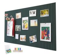 Penbinmall 60 x 40 cm large cork board, large pin board, decorative cork wall made of felt, 0.9 cm thick, foldable photo board with self-adhesive tape, felt self-adhesive vision board, push pins felt
