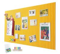 Penbinmall 60 x 40 cm large cork board, large pin board, decorative cork wall made of felt, 0.9 cm thick, foldable photo board with self-adhesive tape, felt self-adhesive vision board, push pins felt