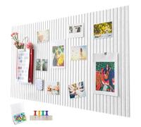 Penbinmall 60 x 40 cm large cork board, large pin board, decorative cork wall made of felt, 0.9 cm thick, foldable photo board with self-adhesive tape, felt self-adhesive vision board, push pins felt