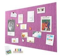 Penbinmall 60 x 40 cm large pin board, large cork board, decorative cork wall made of felt, 0.9 cm thick, foldable photo board with self-adhesive tape, felt self-adhesive vision board, pin pins felt