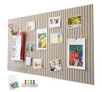 Penbinmall feel 60 x 40 cm large cork board, decorative cork wall, 0.9 cm thick, foldable photo board with self-adhesive tape