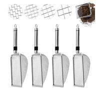 Penbinmall Set of 4 Stainless Steel Garden Sieves for Victory Top Soil, Stones, Soil, Coarse Sand, Compost, Seeds (2/2.8/3.8/5 mm Mesh)