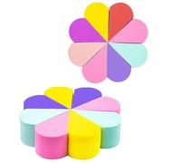 Pence & Moon Collective 16 Pcs Face Paint Sponges, Reusable Petal Shape Mini Mixed Color Face Painting Sponges for Foundation, Concealer