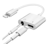 Pence & Moon Collective 2-in-1 Charger and Lightning to 3.5mm Headphone Jack Adapter, High-Speed Charging & Lossless Audio, Compatible with iPhone 14/13/12/11/XS/XR/X 8/iPad