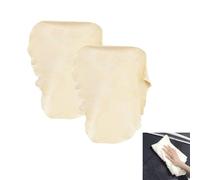 Pence & Moon Collective 2 Pcs 60x40cm Chamois Leathers for Cars, Fast Drying Super Absorbent Natural Shammy Leather Cloth for Cars & Glass