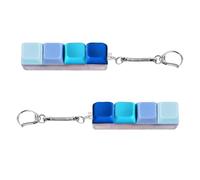 Pence & Moon Collective 2 PCS Keyboard Fidget Toy, Fidget Keyboard, 4 Keys Decompression Toys, with Gradient Blue Keycaps for Office, School for to Relief Stress Pass