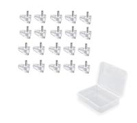 Pence & Moon Collective 20 Pcs Shelf Support Peg, Clear Plastic Cabinet Shelf Pins for Kitchen, Wardrobe, Bookshelf & Cabinet Glass Shelve Wardrobe (5mm)