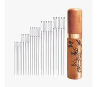 Pence & Moon Collective 25Pcs Self-Threading Embroidery Needles, 5 Size Sewing Needles, Easy Threading, Beautiful in Appearance, Threading Needle for Hand Sewing DIY
