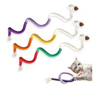Pence & Moon Collective 3 Pcs Natural Catnip Chew Rope, Snaky Rope Toys, Interactive Cat Toys, Teeth Cleaning Stress Release for Teething Pets, No-Squeaky (27 Inches Each)