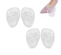 Pence & Moon Collective 4 Pcs High Heels Pads Gel Insoles for Women, Reusable Party Feet Gel Cushions for Pain Relief, Blisters & Calluses Prevention (Transparent)
