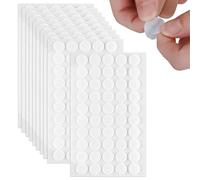 Pence & Moon Collective 500 Pcs Dots Self Adhesive, 20 mm Self-Adhesive Hook and Loop Dots, Strong Sticky Tapes for DIY Crafts, Home, School & Office Use (White)