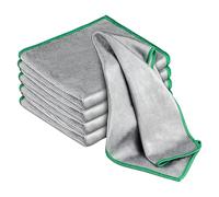 Pence & Moon Collective 6 Pcs Cleaning Cloths, Reusable Double-Sided Microfiber Glass Cleaning Cloths for Streak-Free Windows (30CM*30CM)