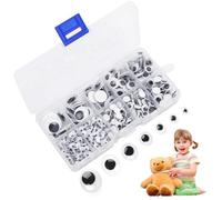 Pence & Moon Collective 600 Pcs Googly Eyes Self Adhesive, Googly Eyes with Eyelashes for Crafts, Scrapbooking, Dolls & DIY Projects (5-18mm)