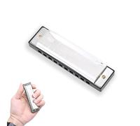 Pence & Moon Collective Blues Harmonica C, 10 Hole 20 Tune Diatonic Mouth Organ Harmonicas for Adults, Kids, Beginners, Gifts & Music Lovers, Stainless Steel Cover(Silver)