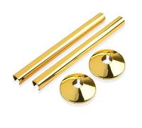 Pence & Moon Collective Gold Radiator Pipe Covers & Clip-On Radiator Pipe Collars, 15mm (2 Pack)