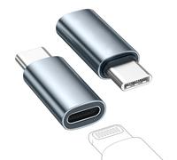 Pence & Moon Collective L To USBC Adapter, 2 Pack L to USB C Adapter Support Fast Charging compatible with iPhone 14 13 12 11 12 Pro Max iPad Pro,Not for Audio/OTG/Headphones/SD Card Reader, Grey