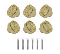 PENCHEAK 12pcs Rattan Wood Furniture Knobs Decorative Drawer Handles Natural Look with Comfort Suitable for Wardrobes & Drawers Sustainable Drawer Knobs