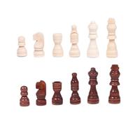 PENCHEAK 32Pcs Portable Chess Pieces International Figures Wood Hand Carved Tournament Chessmen For Adults Or Children International Figures Board Game Beginner