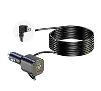 PENCHEAK 36W Fast Charging Car Charges Small USB Cable with Voltages Monitors ABS for Smartphones Tablets & Dashboards Camera Small USB Power