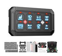 PENCHEAK 8 Way Control Module with Integrated Electrical Unit for Campers Trucks Boats and Off Road Vehicles Dustproof Waterproof Change Panel