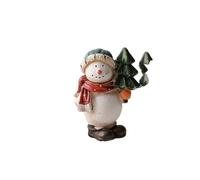 PENCHEAK Christmas Theme Resin Ornament Snowman Santa Figurines For Home And Offices Decoration Ornament Decoration