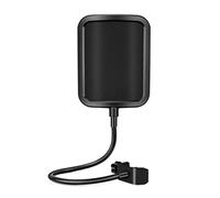 PENCHEAK Compact Microphone for Pop Filter for Studio for Videos Streaming Easy to Set Up Microphone for Pop Black Metal Mesh